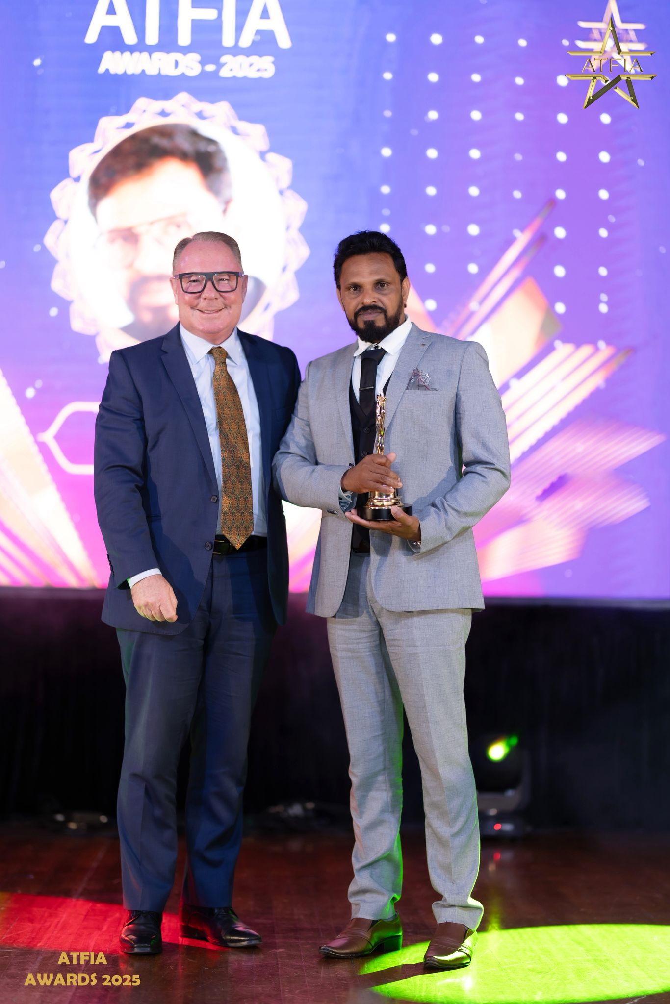 Shelvin Das Receiving ATFIA Awards 2